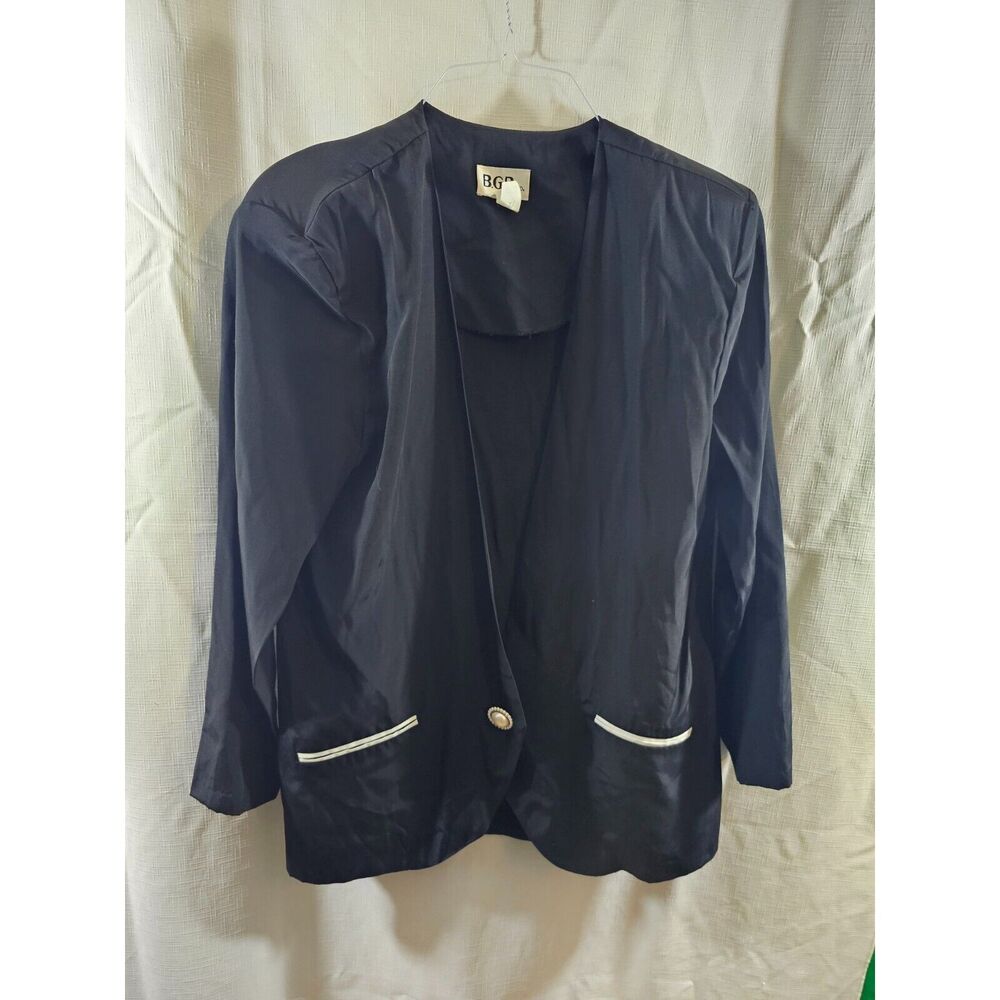 BGB Ltd Top blazer Womens 10 Black Pull Over Blouse Long Sleeve Casual Ladies